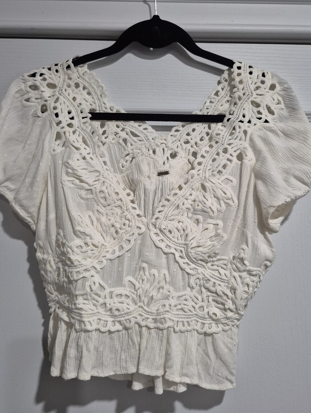 Free People Sweet Roses Top Cream - Picture 3 of 7